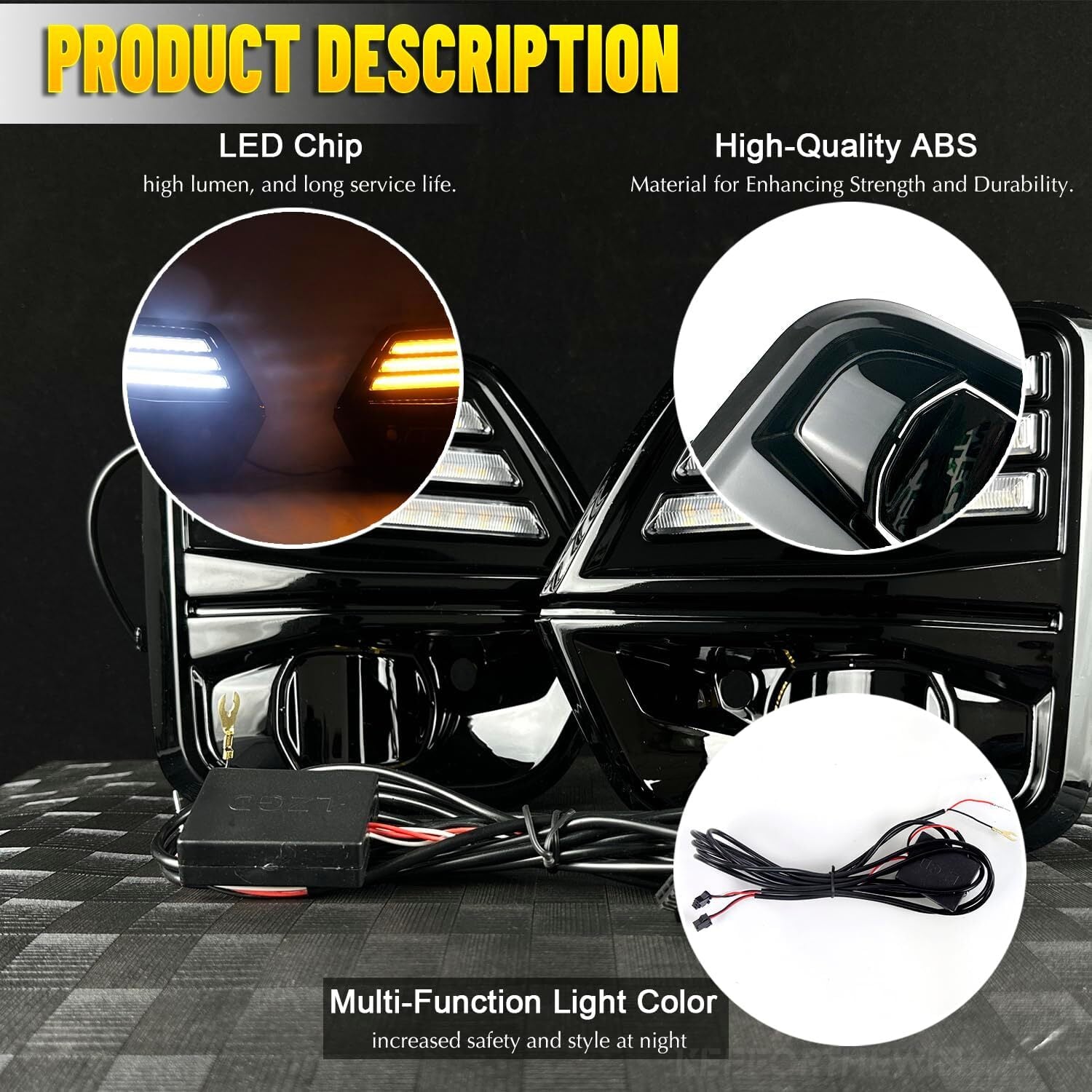 LED Daytime Running Front Fog Turn Signal Light for Chevrolet Colorado 2023 2024