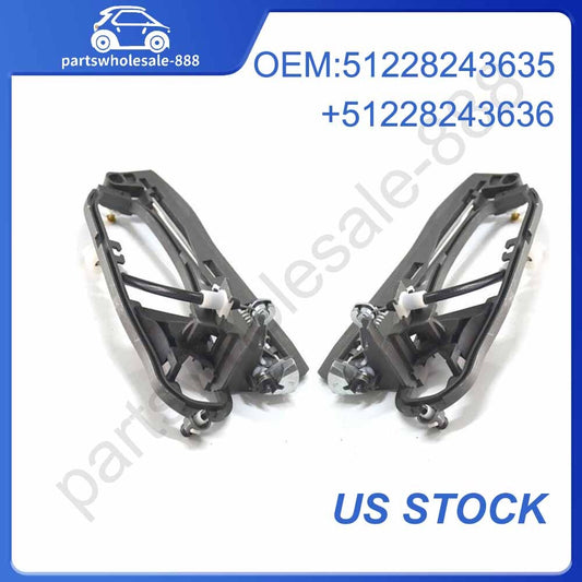 2Pcs Outside Door Handle Rear Exterior Carrier for 2000-2006 for BMW E53 X5