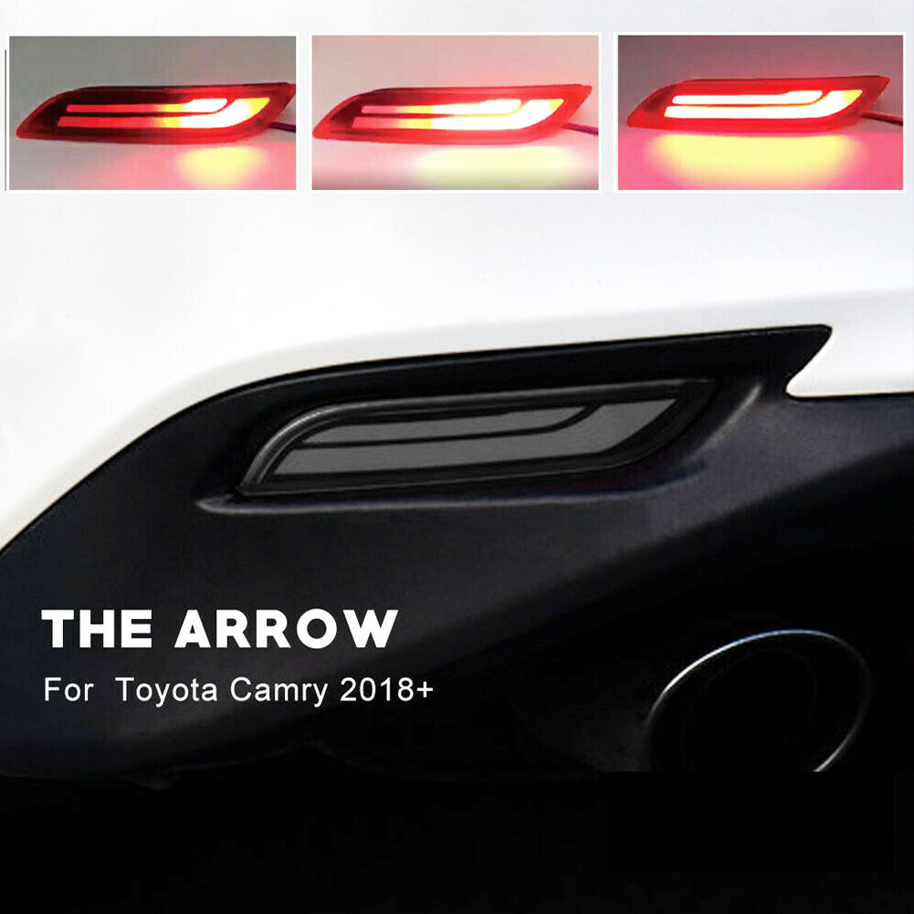 Smoked lens, rear LED tail brake, turn signal lights applicable to 2018 for Toyota for Camry No. 8