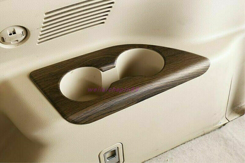 2X Wood Grain The Third Row for Seat Water Cup Cover for Toyota Highlander 2014-2019