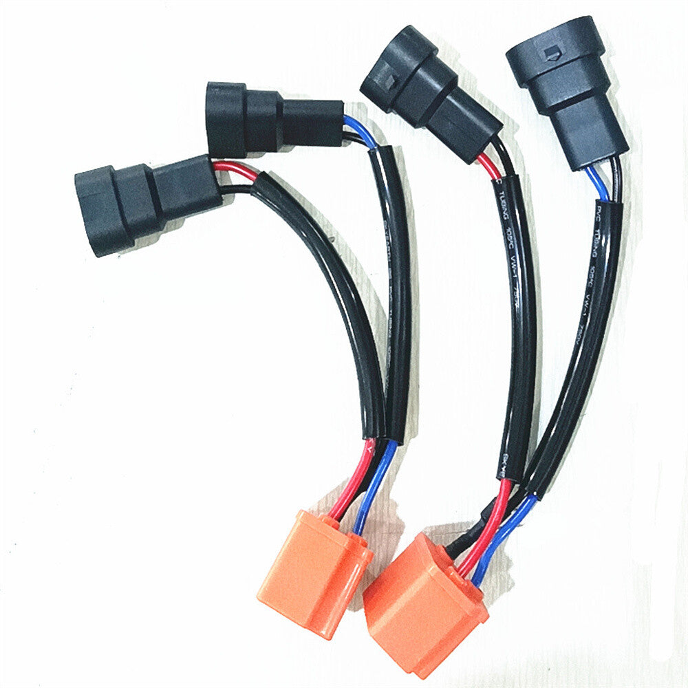 2Pcs 9006 / 9005 to H4 Headlight Bulb Conversion Sockets Harness Low High Beam