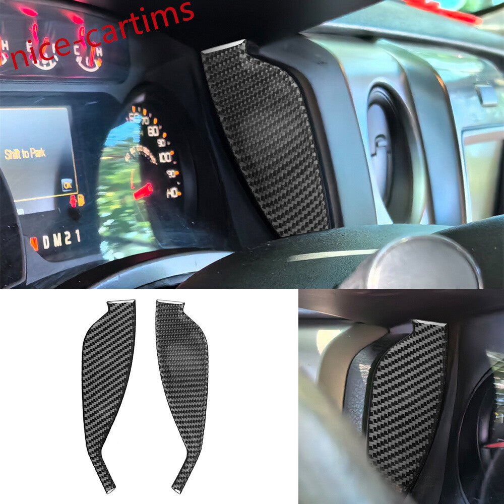 2¡ÁCarbon Fiber Instrument Dashboard Side Panel Cover Fit for Ford F150 2009-2014
