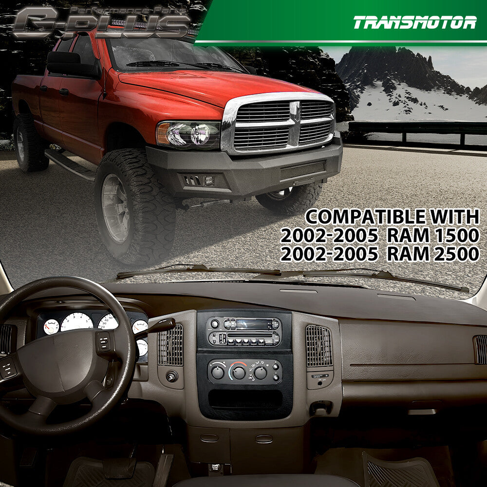 Fits 02-05 for Dodge for Ram Radio Dash with Climate Control Panel (Beige/Black)