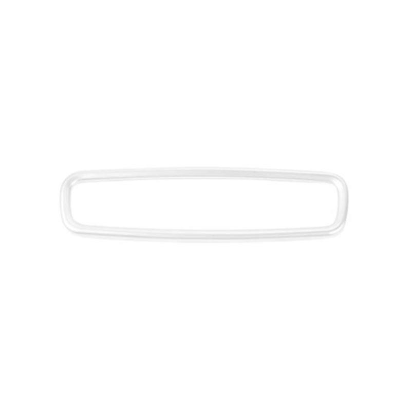 for Ford for Mustang 2015-2022 Matte Silver Interior Rearview Mirror Frame Trim 1PCS