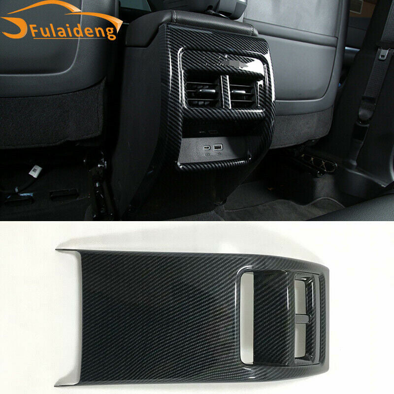 for Cadillac XT4 2018-2021 Carbon Fiber ABS Car Rear Air Outlet Vent Frame Cover