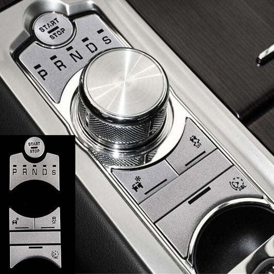 6¡ÁAlloy Silver Center Gear Shift Button Trim for Jaguar XF 2012-2015 Accessories