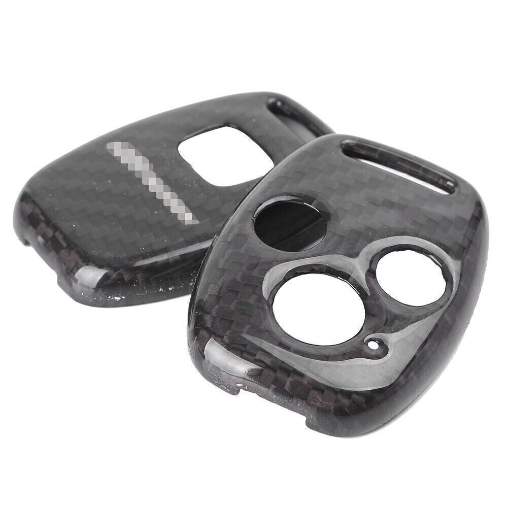 3-Button Remote Key Fobs Key Shell Case for HONDA Accord for CIVIC Carbon Fiber Car