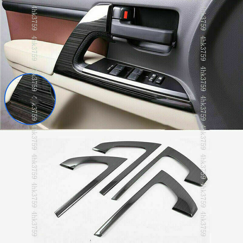 for Toyota for Land Cruiser LC200 2016-2021 Black Inner Door Handle Decor Trim Strip