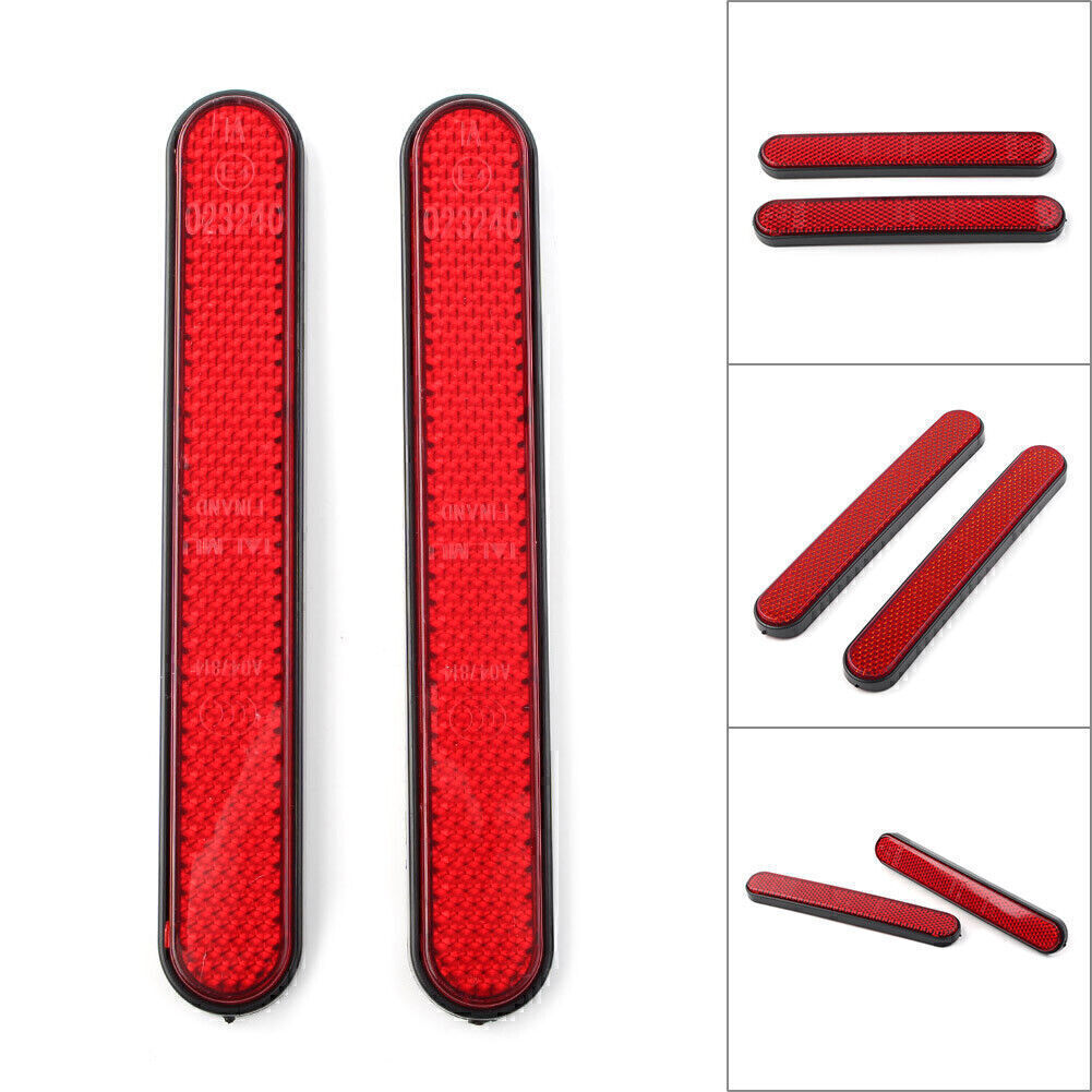2PCS Rear Mudguard Fender Reflector for Harley Sportster 883 1200 X48 A1 ABS Red