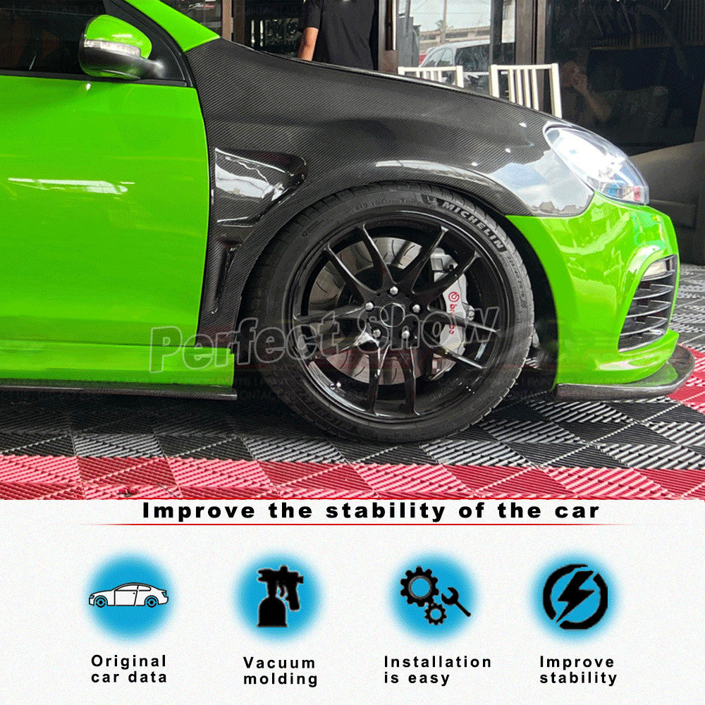 for Volkswagen for VW for Golf MK6 GTI REAL CARBON Side Exterior Side Fender Vent Trims