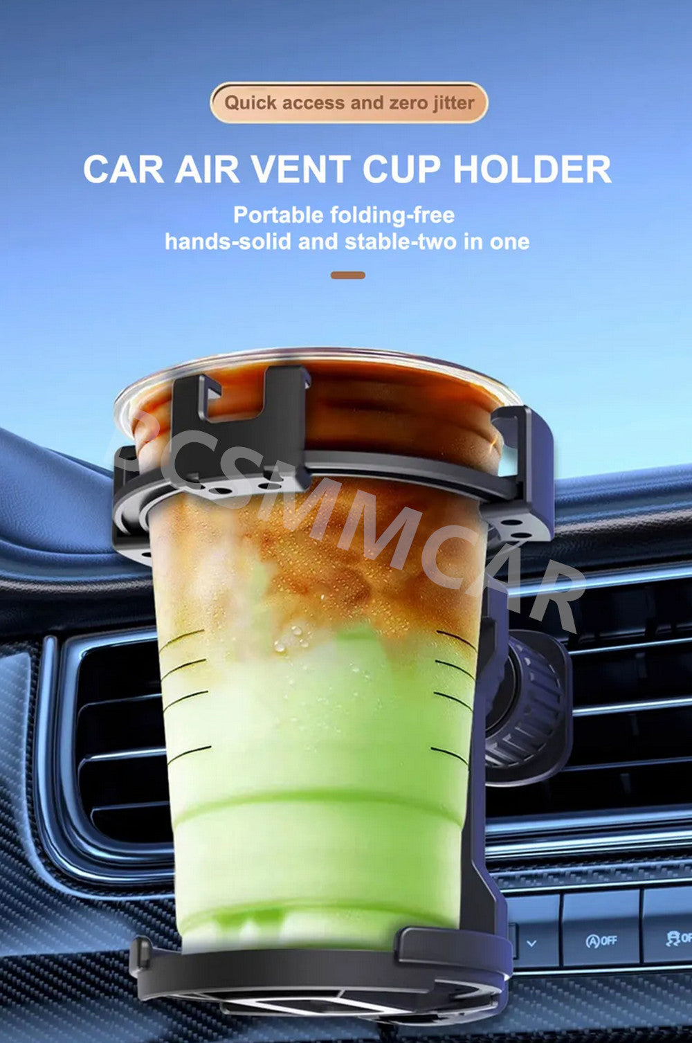 Car Air Vent Stand Mount Multifunctional Cup Holder Accessory For Mobile Phone