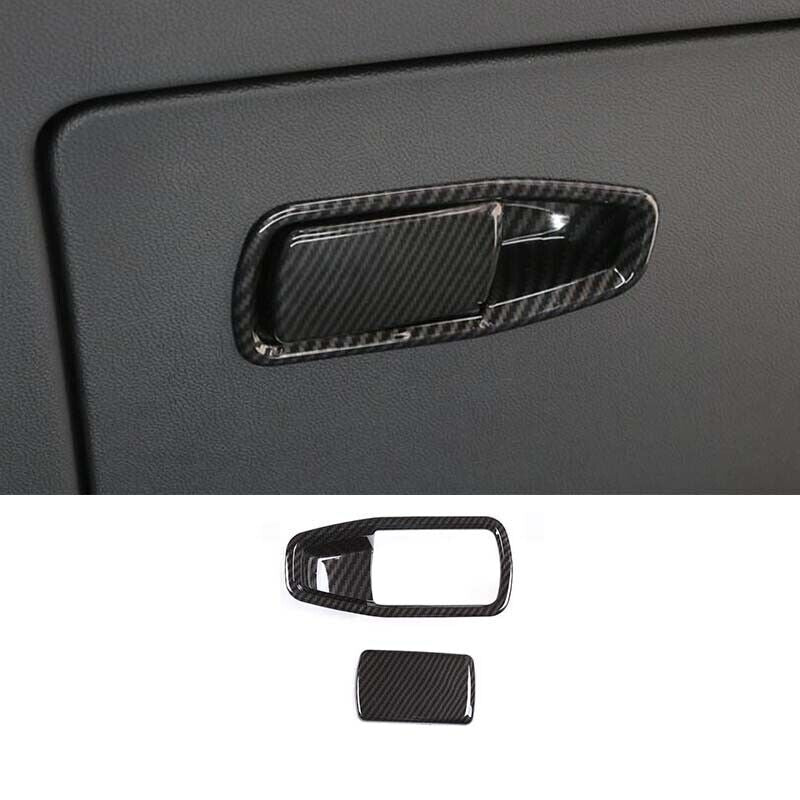 ABS Carbon Fibre Storage Box Handle for Co -Pilot Cover Trim for BMW 4-Series 21-23