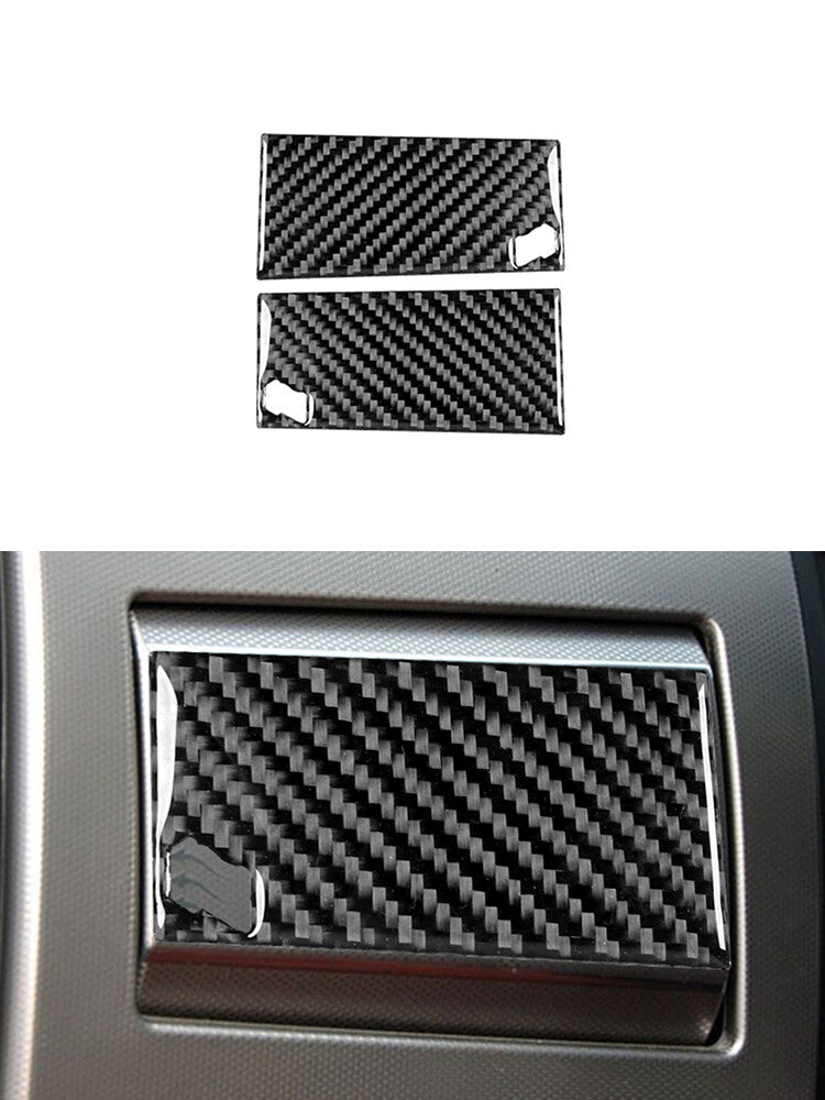 2Pcs Dashboard Air Vent Lid Trim Cover Carbon Fiber for Jaguar XF 2009-2011