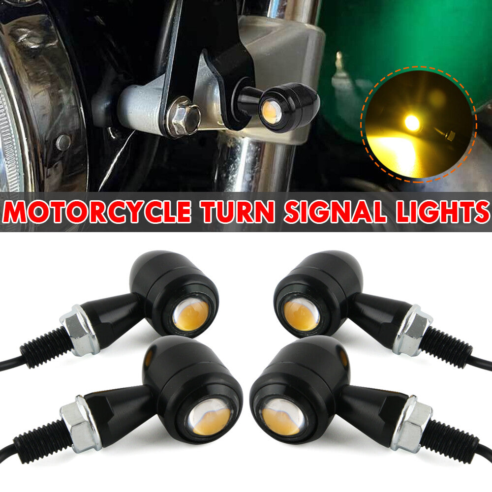4x Motorcycle LED for Mini Turn Signal Lights Flashing 12V for Harley Bobber Cafe Racer