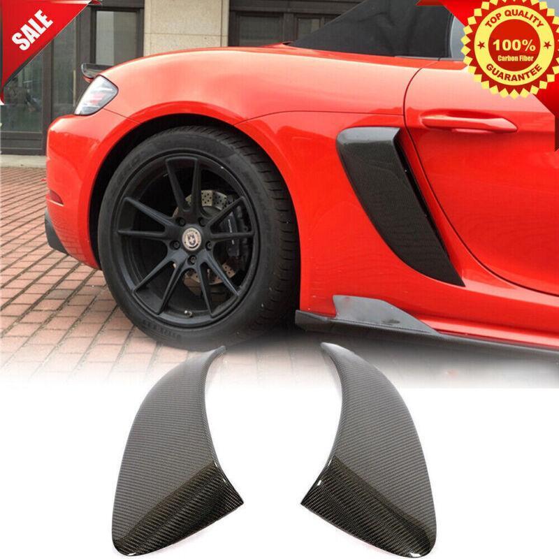 Carbon fiber side fender vent covers for Porsche 718 Cayman 2016UP