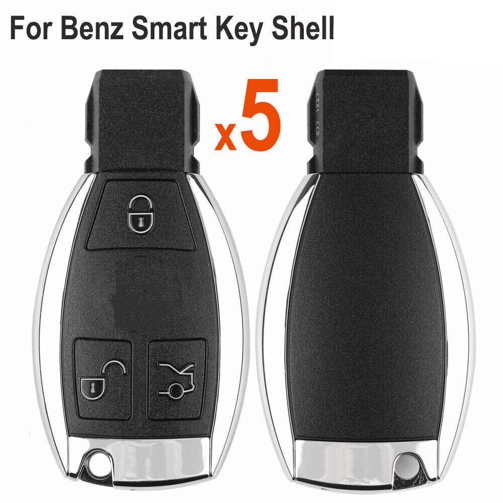 5Pcs/lot Car for Smart Key Shell for Mercedes-Benz 3 Buttons Single Battery style