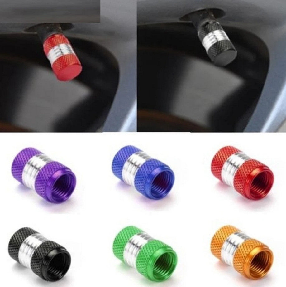 4-piece car tire valve cover rod air dust cover, dustproof and rustproof, blue, suitable for Alfa Romeo