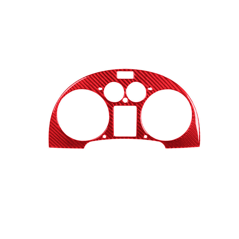 Carbon Fiber Dashboard Trim Frame Panel Stickers for Audi TT 8N 2001-2006 Red