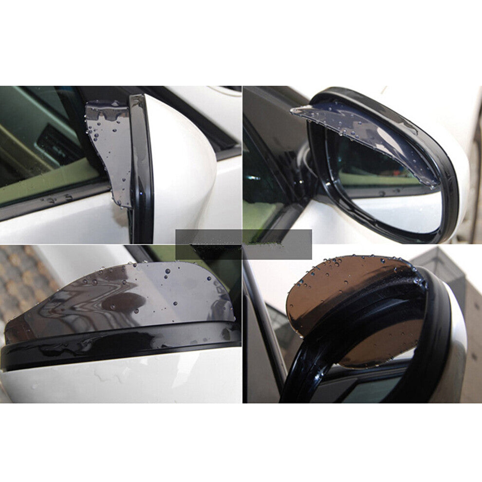 2x Rear View Side Mirror Rain Eyebrow Guard Sun Visor Universal Car Accessories
