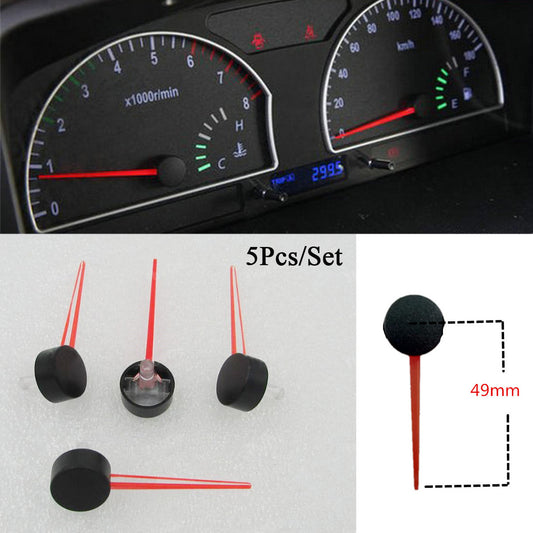 5X 49mm Length Car Motorcycle Speedometer Needle Pointers Plastic Red Universal