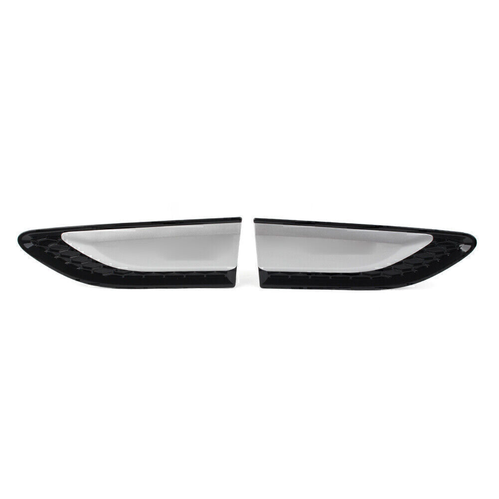 Pair Fender Vent Grille Louver Silver for Land Rover Discovery Sport 2015-2021