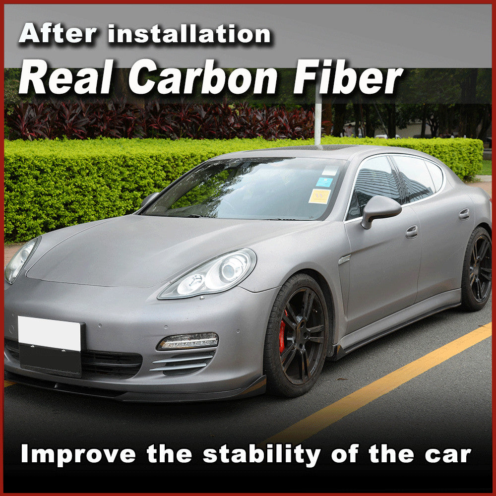 Fit for Porsche for Panamera 2010-2013 REAL CARBON Side Skirts Extension Spoiler Lip