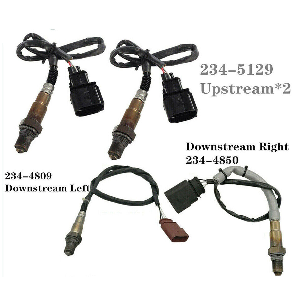 4PCS Oxygen Sensor O2 for VW Touareg 2004-2006 3.2L V6 Upstream Downstream NEW