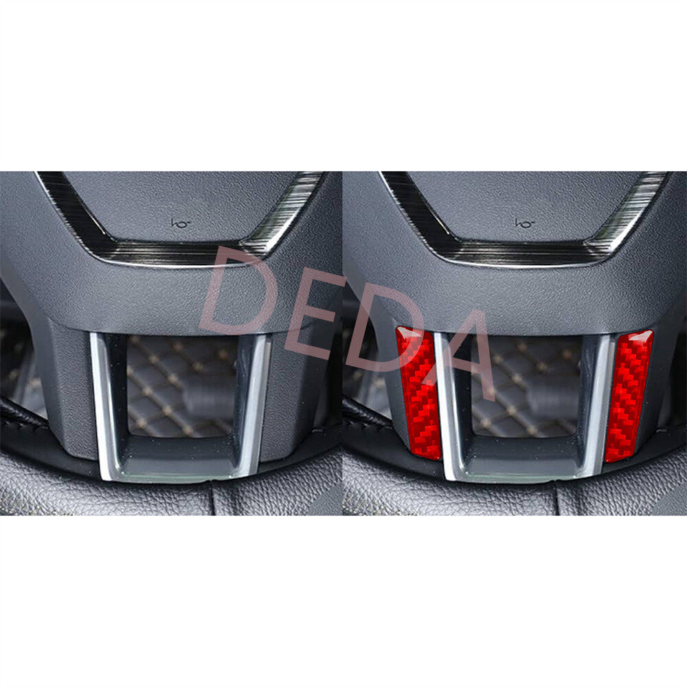 Red Carbon Steering Wheel Chin Side Cover for Land Rover Discovery Sport 2015-19