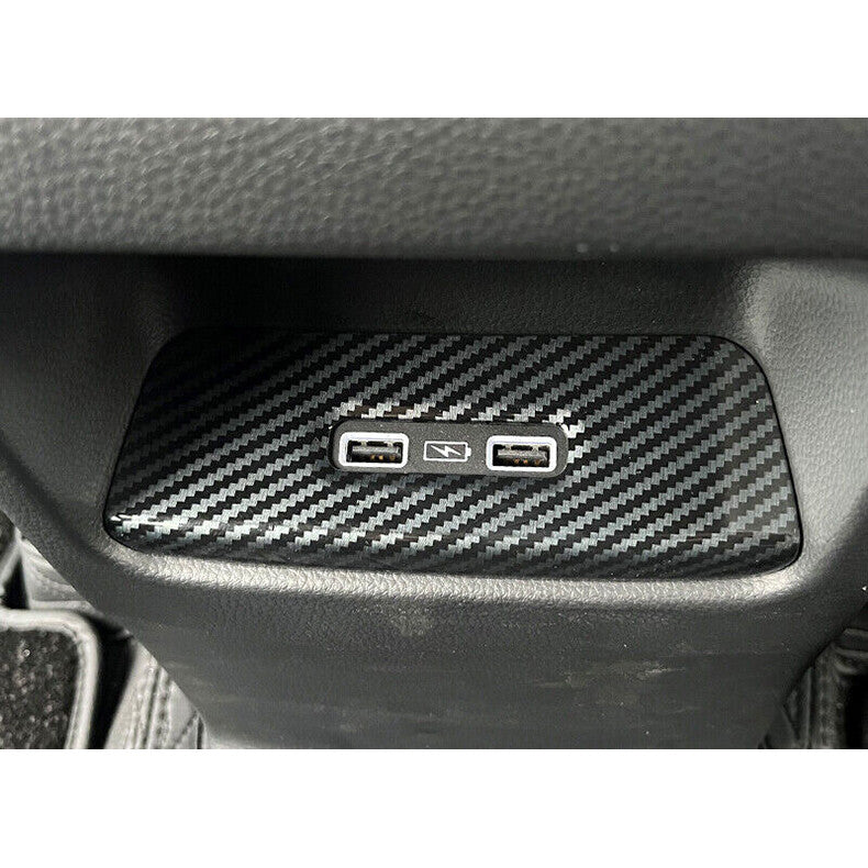for Honda CR-V 2023-2024 Carbon Fiber Rear USB Socket Charger Panle Cover Trim