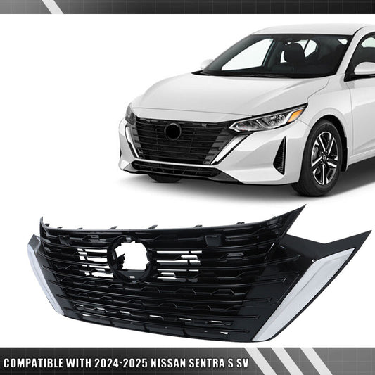 Front Bumper Upper Grille fits for 2024-2025 for Nissan Sentra S SV 62310-6LY0A