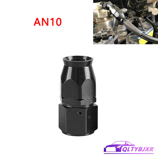 10AN PTFE Hose End Fitting Adapter AN10 Straight for PTFE Hose Line Only Black