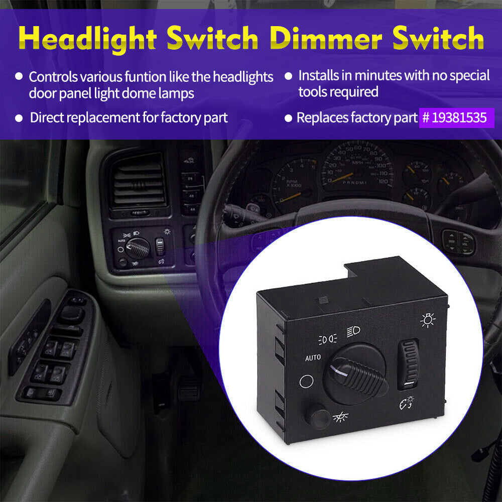 Headlight Dome Light Dimmer Switch for Chevy for Cadillac for Hummer Brand New