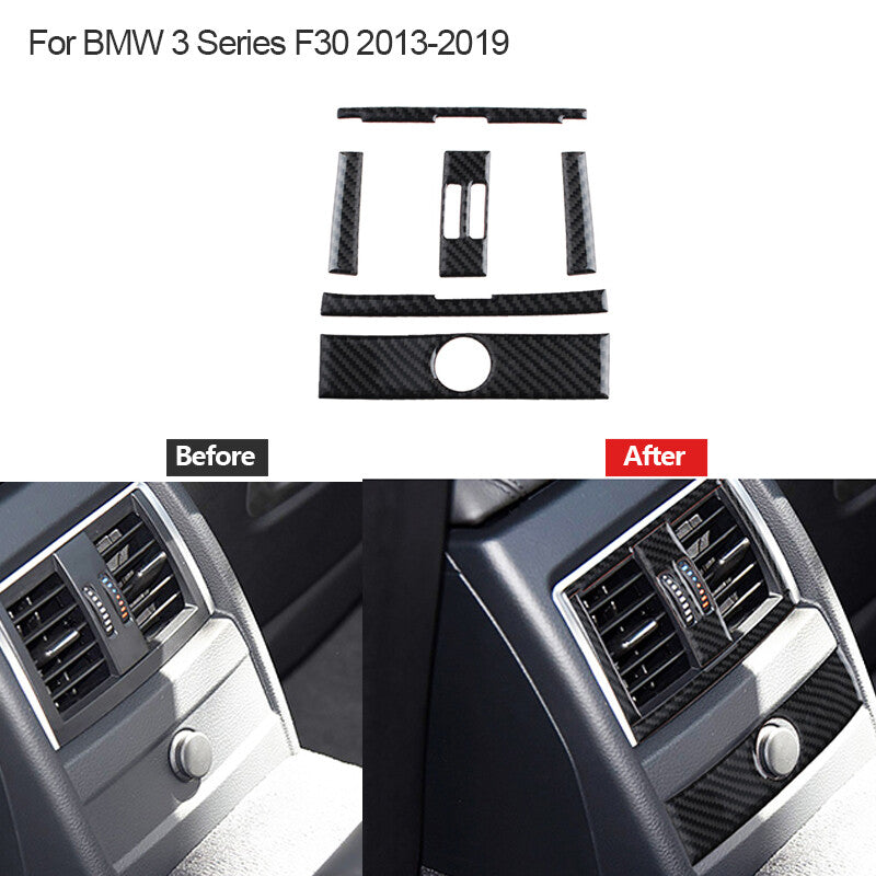 Carbon Fiber Rear Air Vent Outlet Trim Cover for BMW 3 Series F30 2013-2019