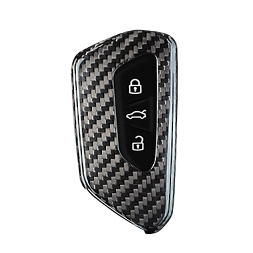 Carbon Fiber Black Remote Key Cover Case for VW for Golf MK8 2020-2021