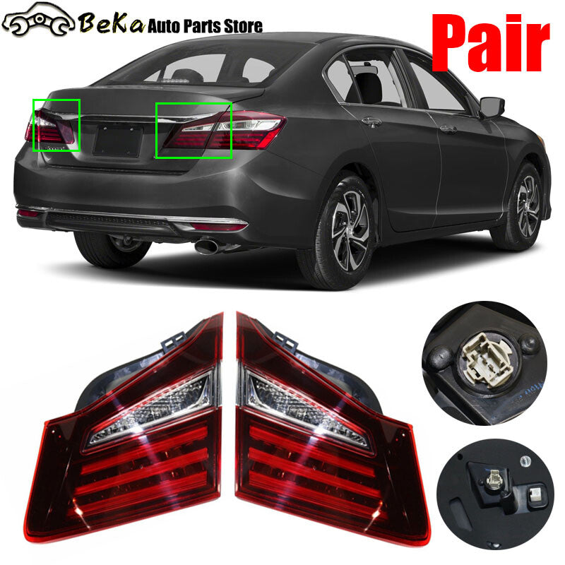 1 pair of interior taillights and parking lights for 2016 and 2017 for Honda Accord sedans (LHRH-)