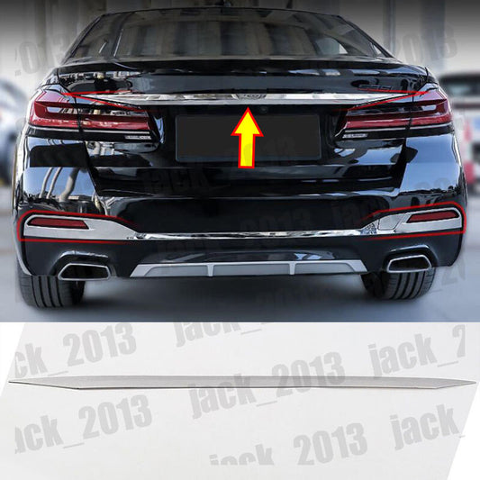 for BMW 5 Series G30 2017- 2021 Steel Chrome Rear Trunk Gate Lid Upper Cover 1x