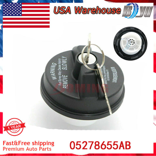Fits for 2001-2021 for Chrysler for Jeep for Dodge for Ram 05278655AB NEW Locking Gas Fuel Cap