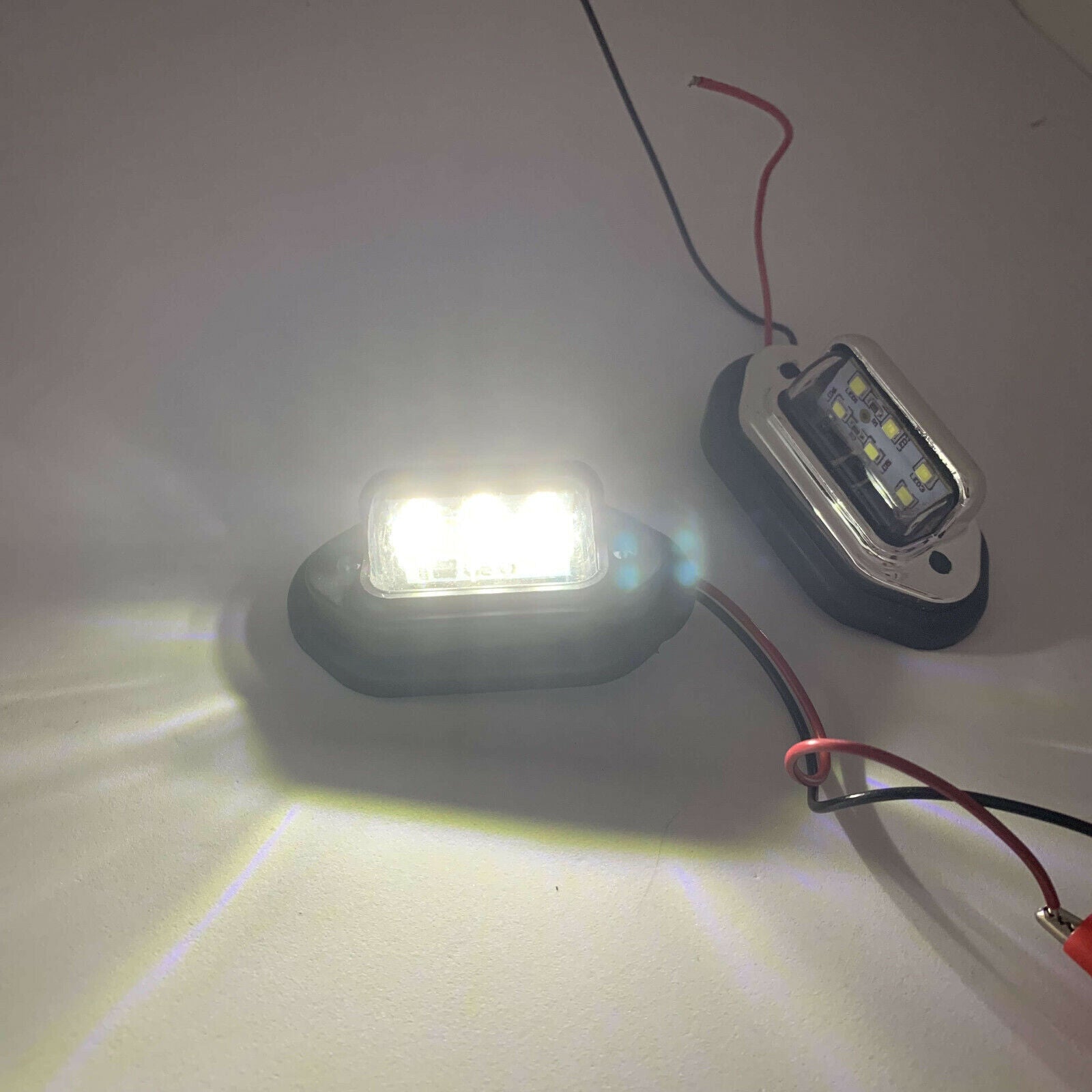 2x 6LED license plate light taillights mounting replacement for truck trailer RV