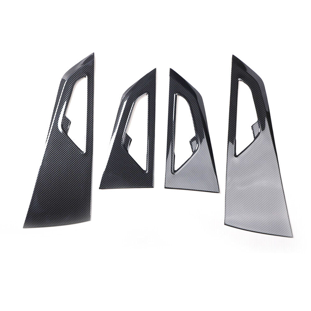 Car Inner Door Panel Cover Decor Trim 4 Fit for Audi Q2L 2018-2021 Carbon Fiber