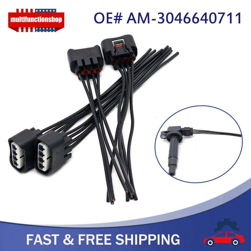4-Piece Ignition Coil Connector Plug Wiring Harness for Lexus RX350, for Toyota for Camry , and C-Elysee