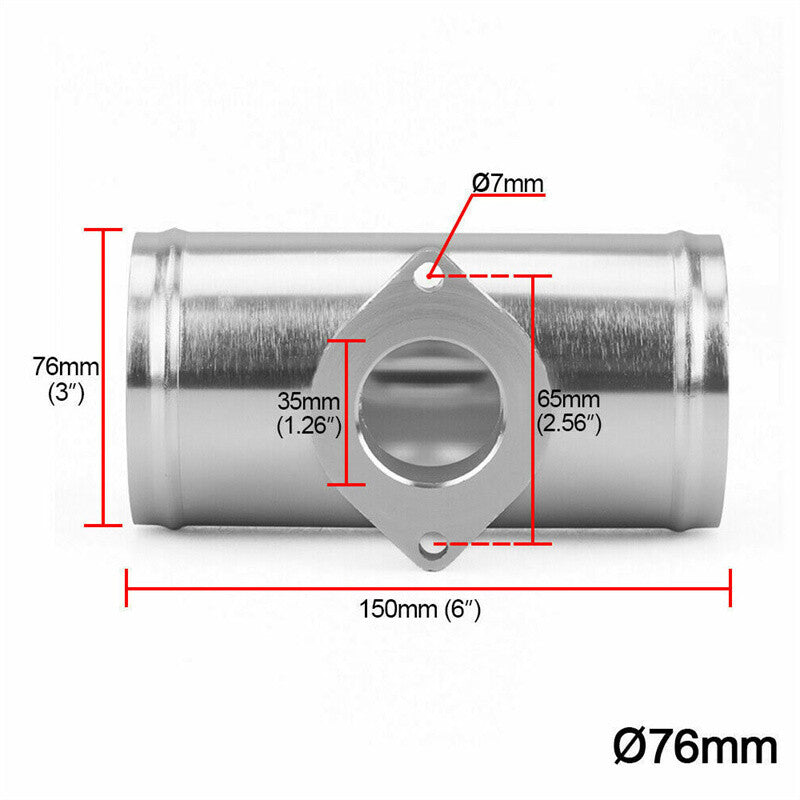 Universal Turbo Blow Off Valve BOV 3 Adapter Flange Pipe Piping for Type-S-RS