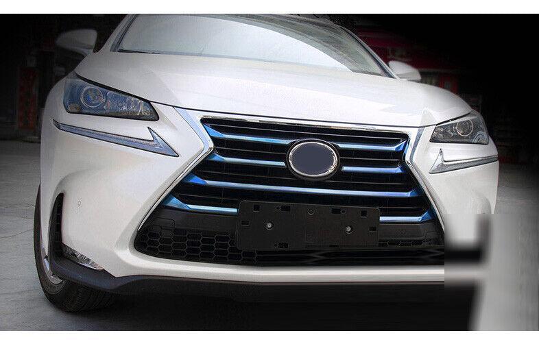 for Lexus NX300h 2015-2017 Blue Steel Front Center Mesh Grille Grill Strip Trim