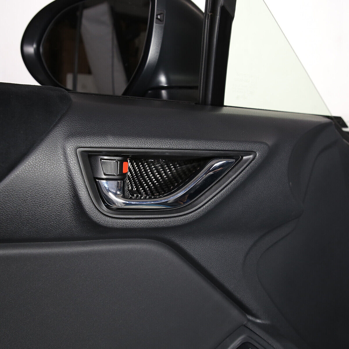 Fits 22-23 GR86.BRZ interior door handle bezel carbon fiber trim sticker