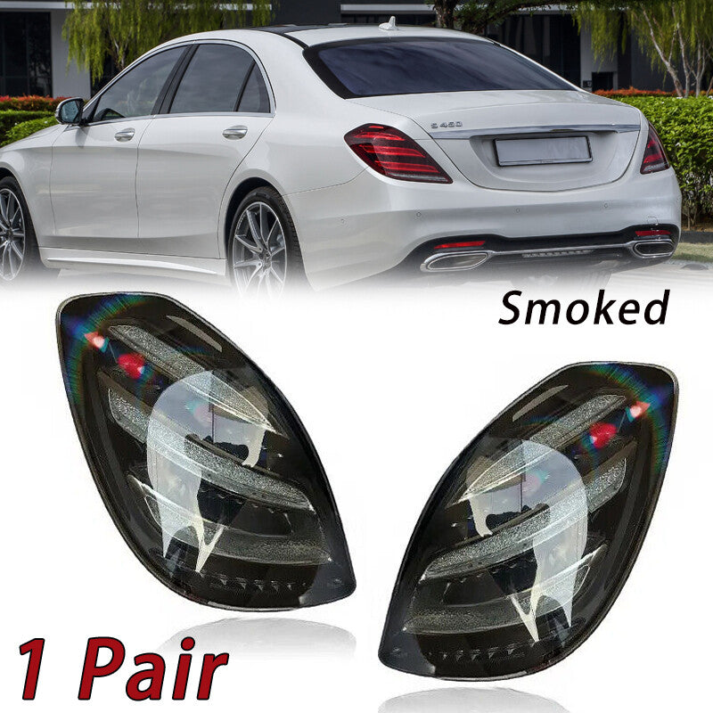 for Mercedes-Benz S-Class W222 2014-20 Smoked LED Taillights Rear Taillights