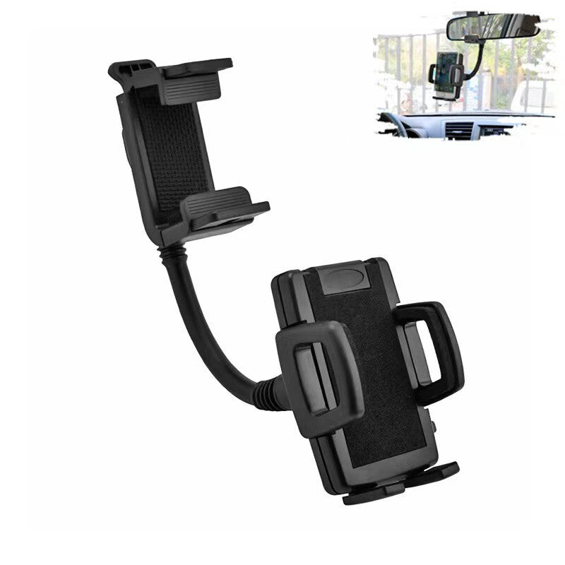 Car 360¡ãRotatable Rearview Mirror Hanging Mount Phone Holder Mobile Stand Kit