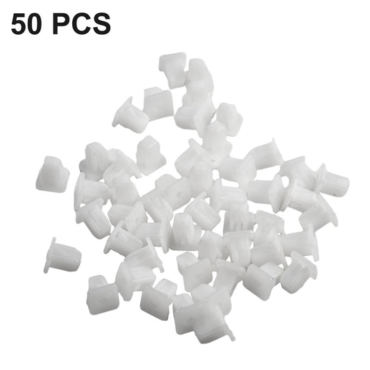 Plastic fastening clip push clip replacement retainer rivet square white