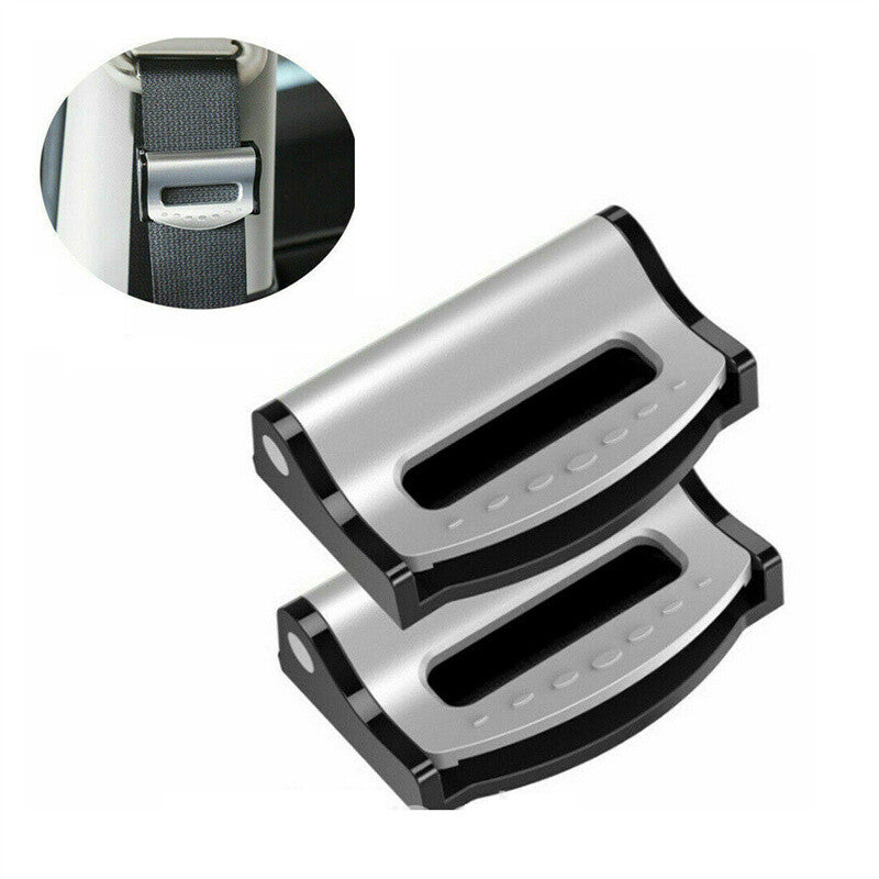 2pcs Car for Seat Belt Adjuster Stopper Buckle Strap Improves Safe Comfort Clips