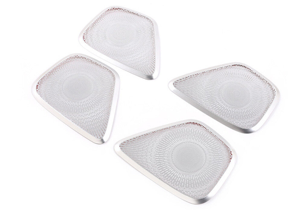 4¡ÁAlloy Silver Door Speaker Net Cover for Mercedes-Benz AB Class W247 GLB 2020+