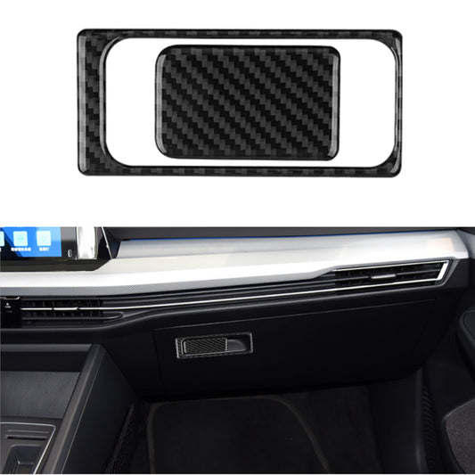 2Pcs Glove Box Button Handle Panel Carbon Fiber Trims for VW for Golf 8 MK8 GTI 2021