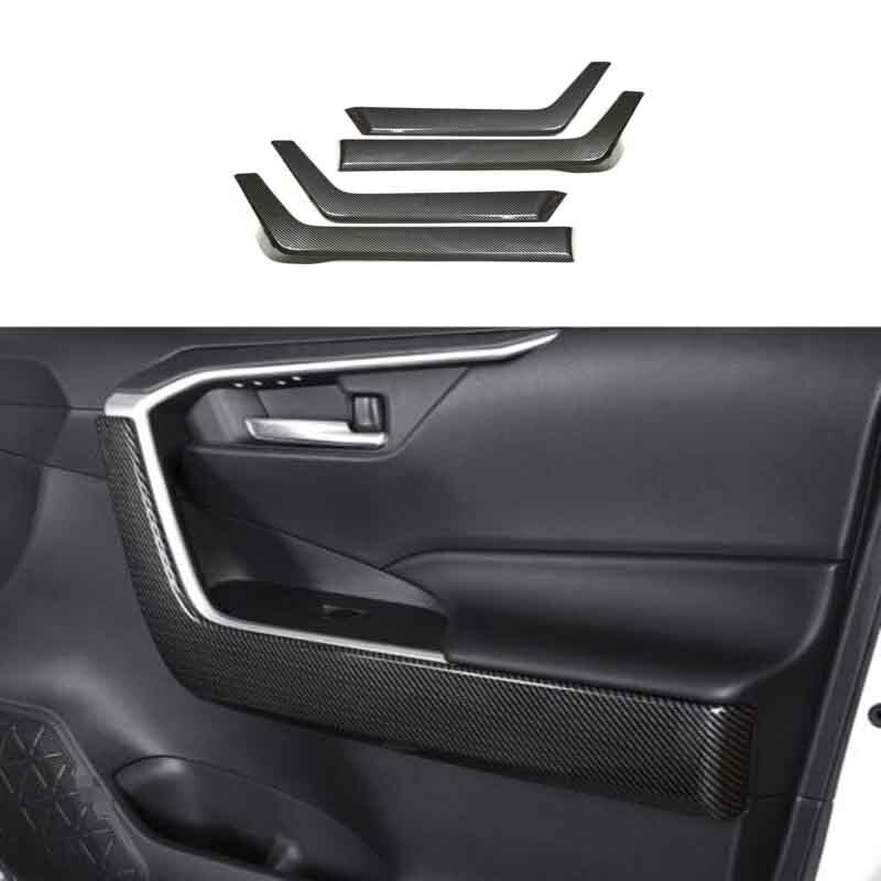 Carbon Fiber Panel Lower Inner Door for Toyota RAV4 2019-2022-2023 Cover Trim
